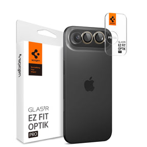 Folie de protectie Spigen (set de 2) Optik.tR EZ Fit Pro Camera Glass (AGL10131) compatibil cu iPhone 17 Air, Auriu