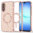 Techsuit Luxury Glitter MagSafe rózsaarany tok Samsung Galaxy A17 5G telefonhoz