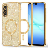 Husa de protectie Techsuit Luxury Glitter MagSafe compatibil cu Samsung Galaxy A17 5G / A17 4G / M17 / F17, Auriu