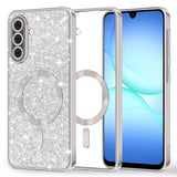Husa de protectie Techsuit Luxury Glitter MagSafe compatibil cu Samsung Galaxy A17 5G / A17 4G / M17 / F17, Argintiu