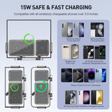 Suport Techsuit Premium with Wireless Charging ModoDock (SW1), for Air Vent, 90° Intelligent Rotation, 15W, Negru