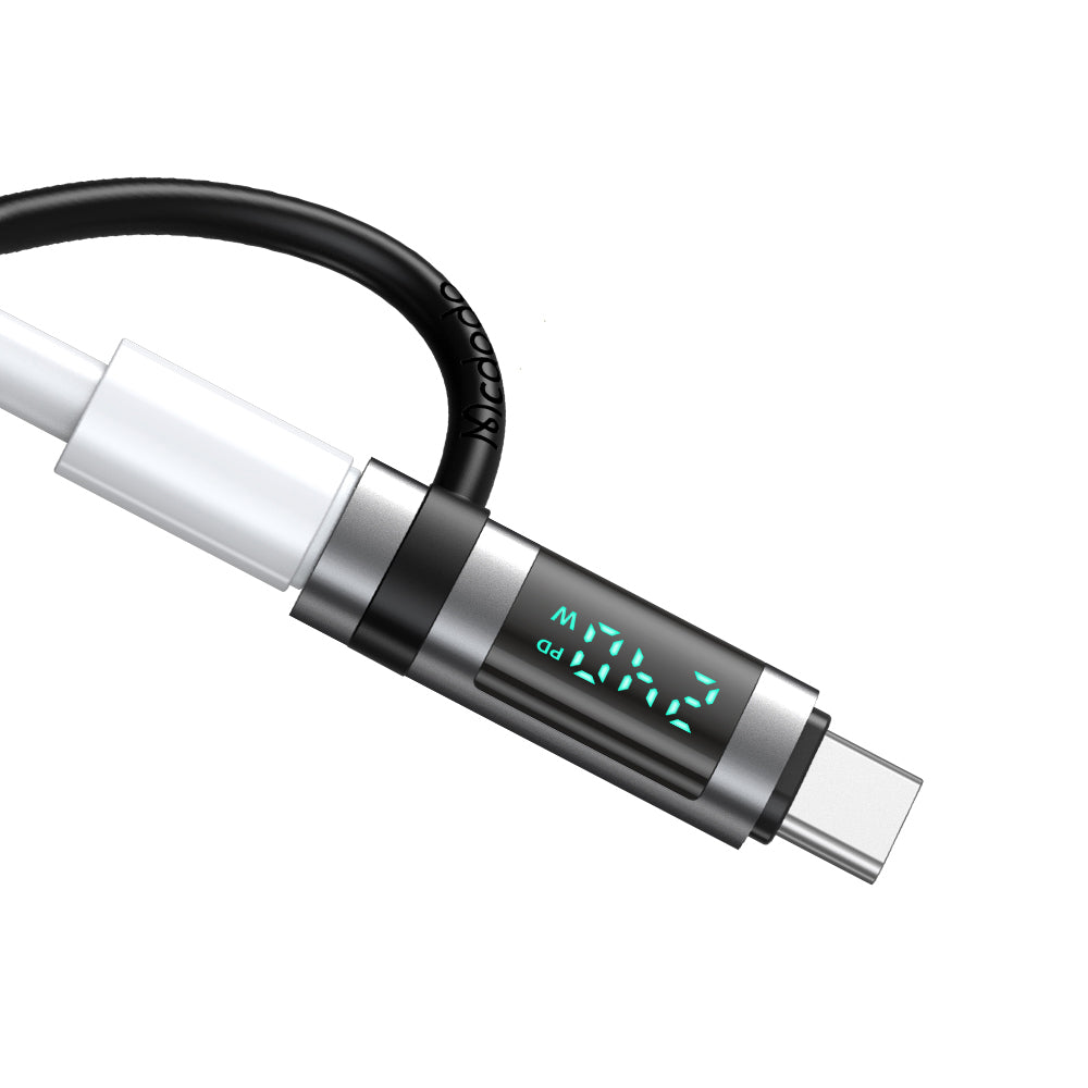Adaptor Mcdodo Adapter Pigeon Series (OT-2620), with Silicone Hook, Aluminium Alloy, USB-C to USB-C, 240W, Portable Design, Negru