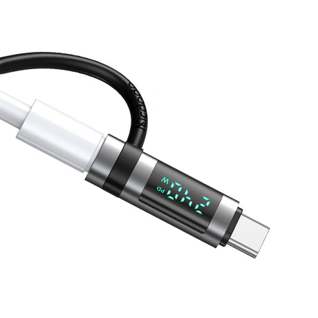 Adaptor Mcdodo Adapter Pigeon Series (OT-2620), with Silicone Hook, Aluminium Alloy, USB-C to USB-C, 240W, Portable Design, Negru