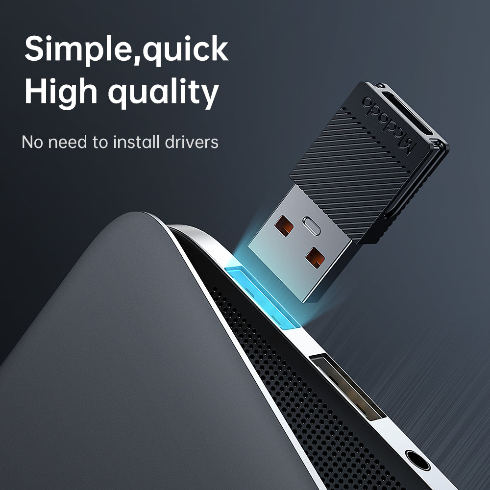 Adaptor Mcdodo OTG Adapter (OT-6970), Type-C to USB 3.0 Convertor, Ultra-fast Data Sync, TPE, 5A, Negru