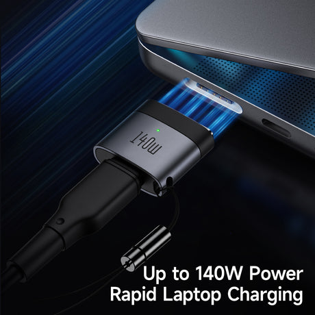 Adaptor Mcdodo OTG Adapter (OT-6850), Type-C to MagSafe 3, 140W, Aluminum Alloy, LED Indicator, for MacBook Air/Pro, Negru