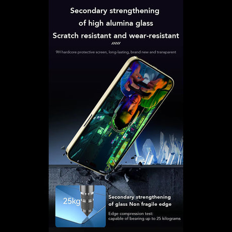 Folie de protectie ANANK 2.5D Anti-fingerprint compatibil cu iPhone 14 Pro, Negru