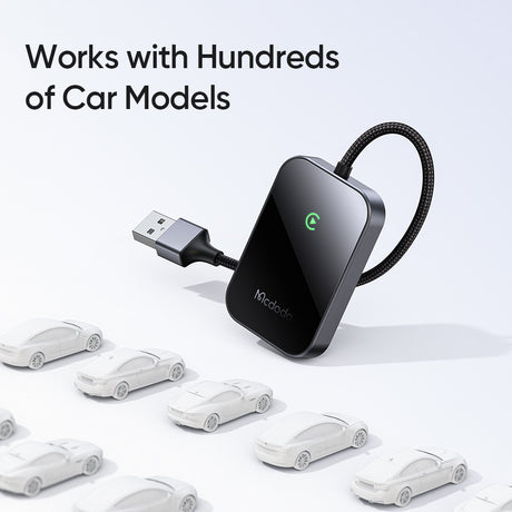 Gadget Mcdodo CarPlay Adapter (CA-7210), Wireless, USB, 1A, Bluetooth 2.1+EDR/3.0/4.X/5, A7 Chip, Support OTA, Siri, Negru