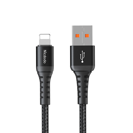 Cablu Mcdodo (CA-2261), USB to Lightning, Nylon Braided, Aluminum Alloy, 3A, 1m, Negru