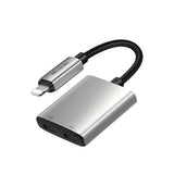 Adaptor Mcdodo Audio Adapter Wales Series (CA-5560), Lightning to 2x Lightning, Aluminum Alloy, Nylon, 5V/2A, 12.5cm, Gri