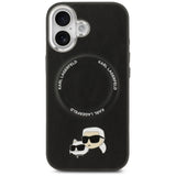 Husa de protectie Karl Lagerfeld Leather K&C Pins MagSafe (KLHMP17SPSMLRKCK) compatibil cu iPhone 17, Negru