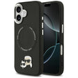 Husa de protectie Karl Lagerfeld Leather K&C Pins MagSafe (KLHMP17SPSMLRKCK) compatibil cu iPhone 17, Negru