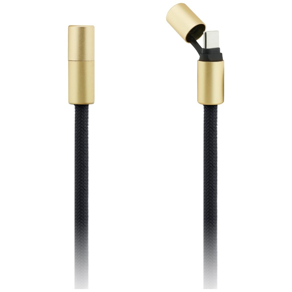 Cablu Guess CBDY 4G Charm (GUCCUCNY4GDK), USB-C to USB-C, Fast Charge, Adjustable Strap, Protective Cap, 1.5m, Negru