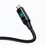 Cablu Mcdodo (CA-1070), USB 2.0 to Micro-USB, with Digital Display, Nylon Braided, Aluminum Alloy, 3A, 1.2m, Negru