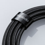 Cablu Mcdodo (CA-1070), USB 2.0 to Micro-USB, with Digital Display, Nylon Braided, Aluminum Alloy, 3A, 1.2m, Negru