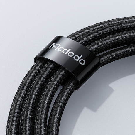 Cablu Mcdodo (CA-1070), USB 2.0 to Micro-USB, with Digital Display, Nylon Braided, Aluminum Alloy, 3A, 1.2m, Negru
