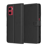 Husa de protectie Techsuit Leather Folio compatibil cu Motorola Moto G05 / E15, Negru