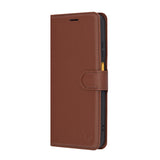 Husa de protectie Techsuit Leather Folio compatibil cu Motorola Moto G15 / G15 Power / G17 / G17 Power, Maro