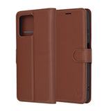Husa de protectie Techsuit Leather Folio compatibil cu Motorola Moto G15 / G15 Power / G17 / G17 Power, Maro