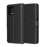 Husa de protectie Techsuit Leather Folio compatibil cu Motorola Moto G15 / G15 Power / G17 / G17 Power, Negru