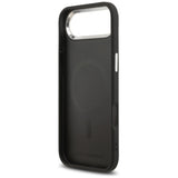 Husa de protectie Karl Lagerfeld Leather Karl Pin MagSafe (KLHMP17MPSMLRKLK) compatibil cu iPhone 17 Air, Negru