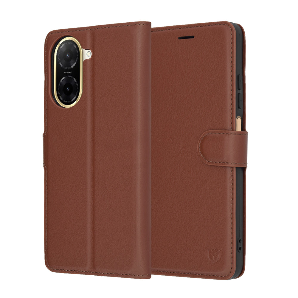 Husa de protectie Techsuit Leather Folio compatibil cu Xiaomi Redmi A5 4G (Standard), Maro