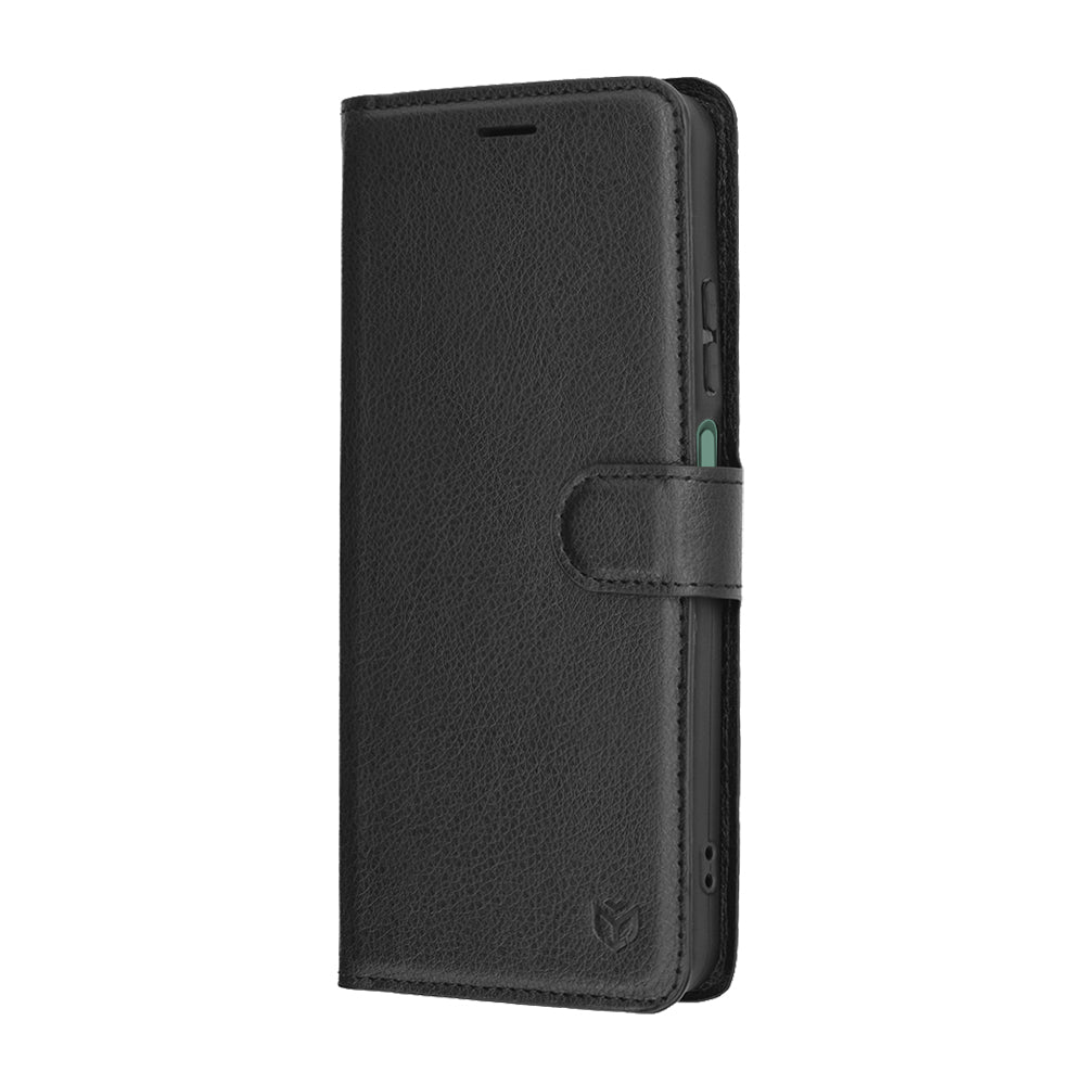 Husa de protectie Techsuit Leather Folio compatibil cu Oppo A5 4G / A5 5G, Negru