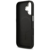 Husa de protectie Karl Lagerfeld Leather Choupette Pin MagSafe (KLHMP17SPSMLRCHK) compatibil cu iPhone 17, Negru