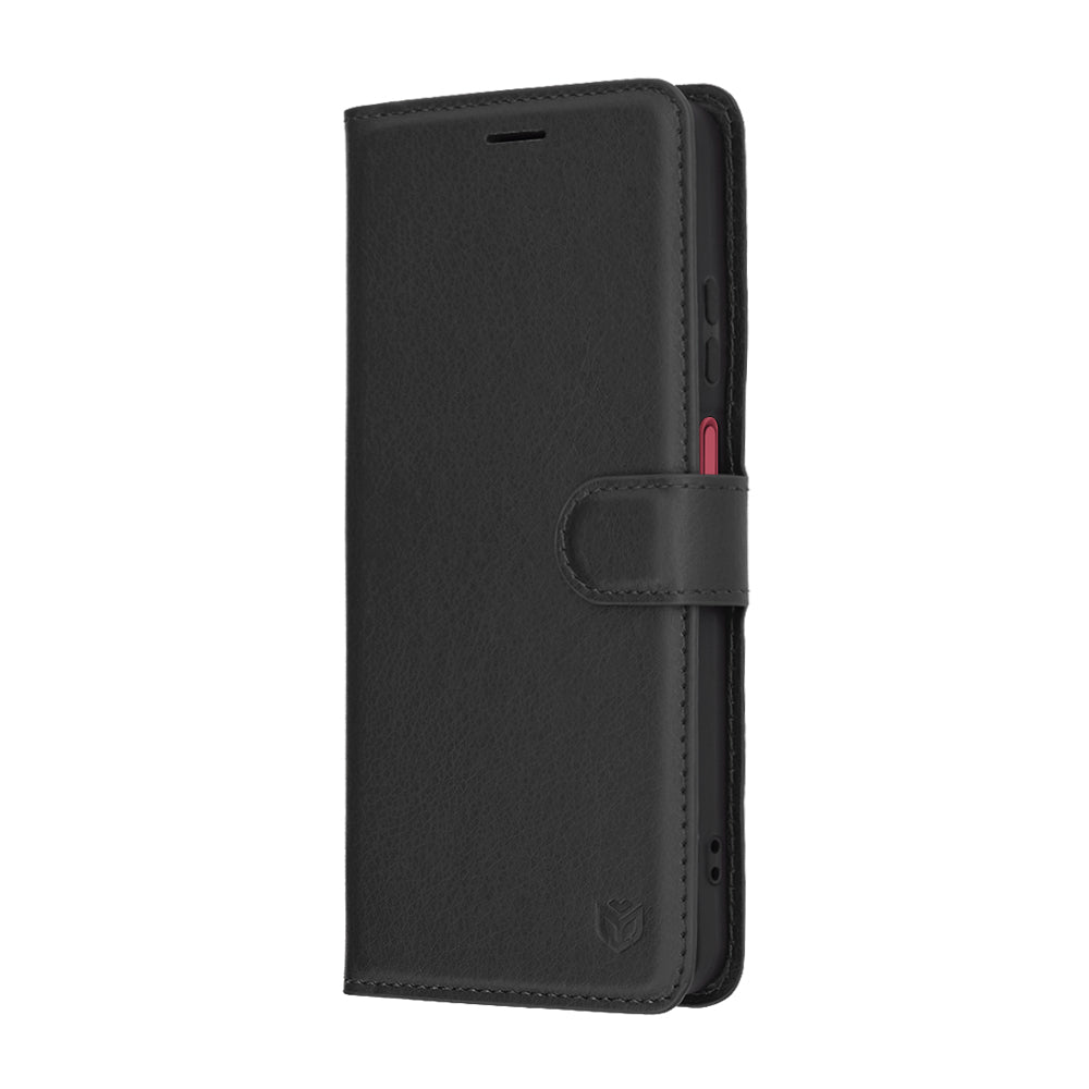Husa de protectie Techsuit Leather Folio compatibil cu Motorola Moto G05 / E15, Negru