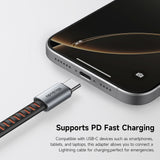 Adaptor Mcdodo Audio Adapter (CA-4870), Lightning to Type-C, 2A, 24W, 480Mbps, OTG, Support Fast Charge, Call Function, 0.1m, Gri