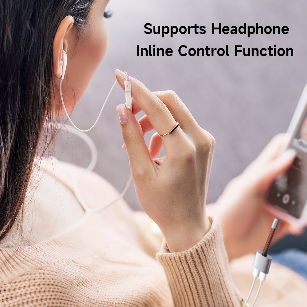 Adaptor Mcdodo Audio Adapter (CA-3370), Type-C to 2x Type-C, 3A, 60W, Premium Sound Quality, Aluminum Alloy/Nylon, 0.1m, Gri
