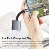 Adaptor Mcdodo Audio Adapter (CA-3370), Type-C to 2x Type-C, 3A, 60W, Premium Sound Quality, Aluminum Alloy/Nylon, 0.1m, Gri