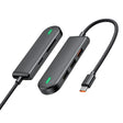 Hub/Dock Mcdodo Hub Star Series (HU-1430), 5in1, 2x USB2.0, USB3.0, SD/TF Card Slot, 5Gbps, ABS+Nylon, Type-C Cable, 15cm, Negru