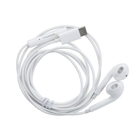 Casti Mcdodo Wired Earphones Element Series (HP-6071), In-Ear, Type-C, 1.2m, Alb