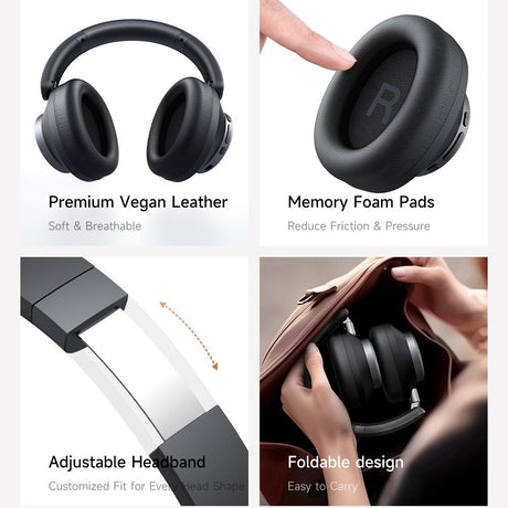 Casti Mcdodo Wireless T03 Series (HP-5820), On-Ear, Bluetooth V5.4, 500mAh, ANC Technology, Negru