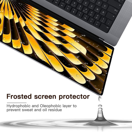 Husa de protectie MacBook Techsuit VisionProX Anti-Blue Light compatibil cu MacBook Air 15" (2023 / 2024), Transparent Mat
