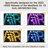 Husa de protectie MacBook Techsuit VisionProX Anti-Blue Light compatibil cu MacBook Air 15" (2023 / 2024), Transparent Mat