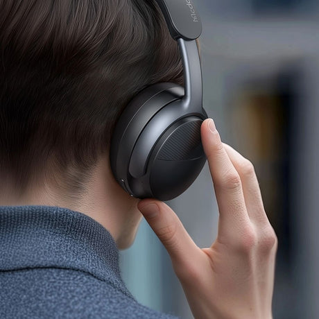 Casti Mcdodo Wireless T02 Series (HP-1421), On-Ear, Bluetooth V5.4, 500mAh, ANC Noise Cancelling, Bej