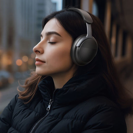 Casti Mcdodo Wireless T02 Series (HP-1420), On-Ear, Bluetooth V5.4, 500mAh, ANC Noise Cancelling, Negru