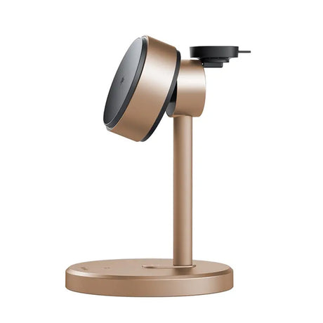 Incarcator Mcdodo Wireless Charging Station Black Swan Series (CH-2463), Magnetic, for iPhone/iWatch/Earbuds, 22.5W, Qi2, Auriu