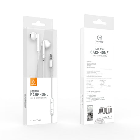 Casti Mcdodo Wired Earphones Element Series (HP-6080), In-Ear, Jack 3.5mm, 1.2m, Alb