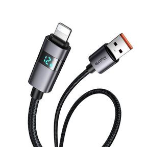 Cablu Mcdodo (CA-6490), USB-A to Lightning, LED Display, 3A, 1.2m, Negru