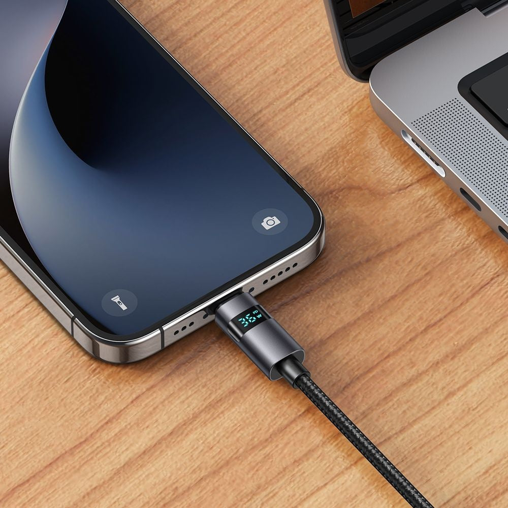 Cablu Mcdodo (CA-6570), USB-C to Lightning, LED Display, 36W, 1.2m, Negru