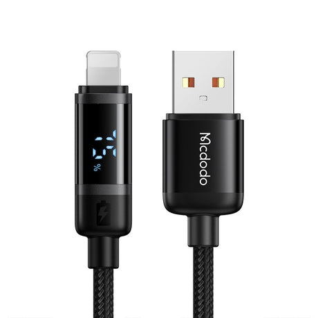 Cablu Mcdodo BAT Series (CA-5000), USB-A to Lightning, Digital Display, 1.2m, Negru