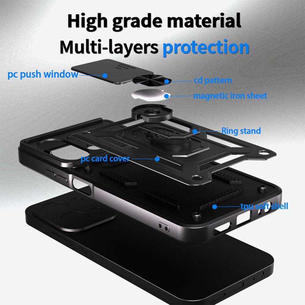 Husa de protectie Techsuit CamShield Series compatibil cu Xiaomi Redmi 15C 4G / Redmi 15C 5G, Negru