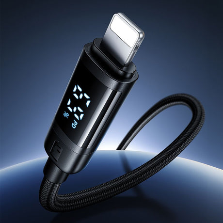 Cablu Mcdodo BAT Series (CA-5210), USB-C to Lightning, 36W, Digital Display, 1.2m, Negru