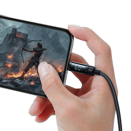 Cablu Mcdodo BAT Series (CA-5780), USB-C to USB-C, 60W, Digital Display, 1.2m, Negru