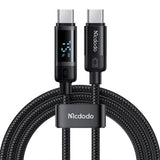 Cablu Mcdodo BAT Series (CA-5780), USB-C to USB-C, 60W, Digital Display, 1.2m, Negru