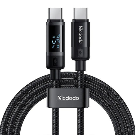Cablu Mcdodo BAT Series (CA-5780), USB-C to USB-C, 60W, Digital Display, 1.2m, Negru