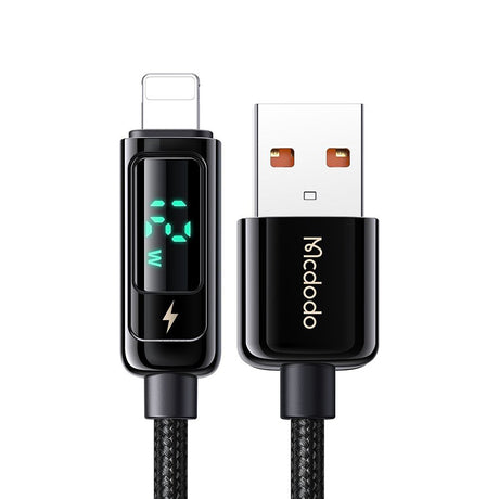 Cablu Mcdodo (CA-9940), USB-A to Lightning, 3A, Digital Display, 1.2m, Negru