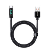 Cablu Mcdodo (CA-8690), USB-A to USB-C, 6A, Digital Display, 1.2m, Negru